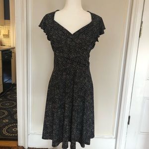 EUC Leota Sweetheart Flutter Sleeve A Line Dress